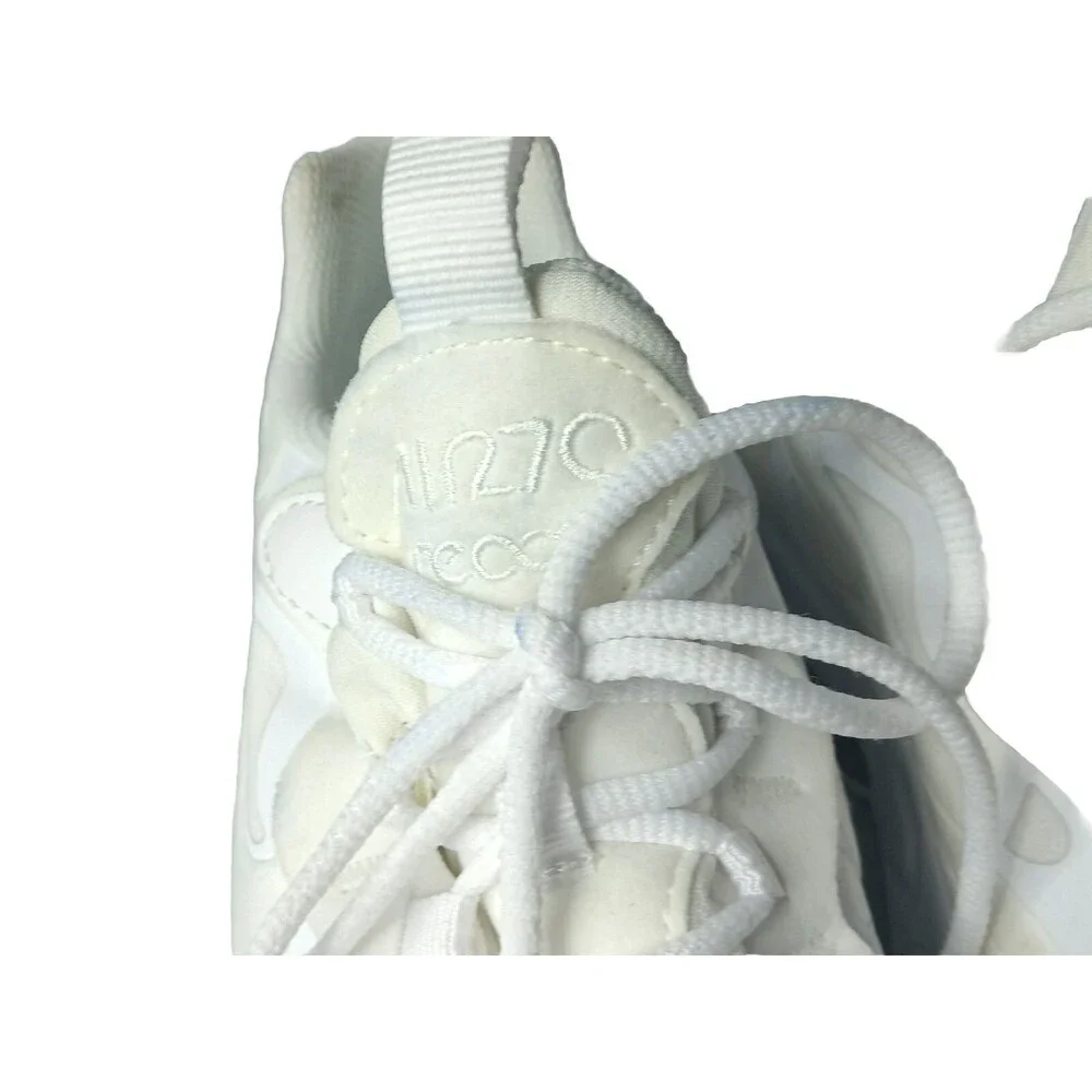 Nike Air Max 270 React Low Triple White BQ0103-100  Kids Shoes Size 6Y